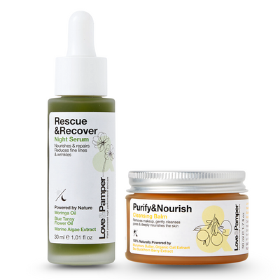 Rescue&Recover Night Oil, Purify&Nourish Cleansing Balm
