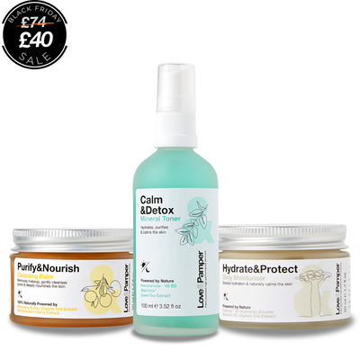 Cleansing Balm, Mineral Toner, Daily Moisturiser