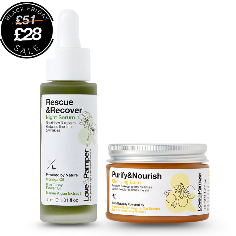 Rescue&Recover Night Oil, Purify&Nourish Cleansing Balm