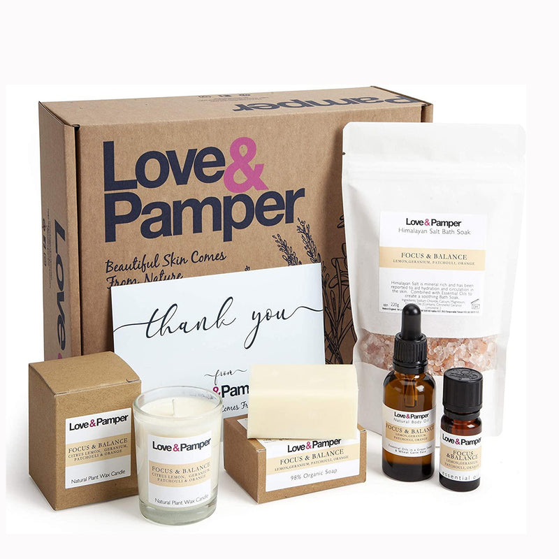 FOCUS & BALANCE-SUSTAINABLE,Aromatherapy Pampering Gift Set For Women