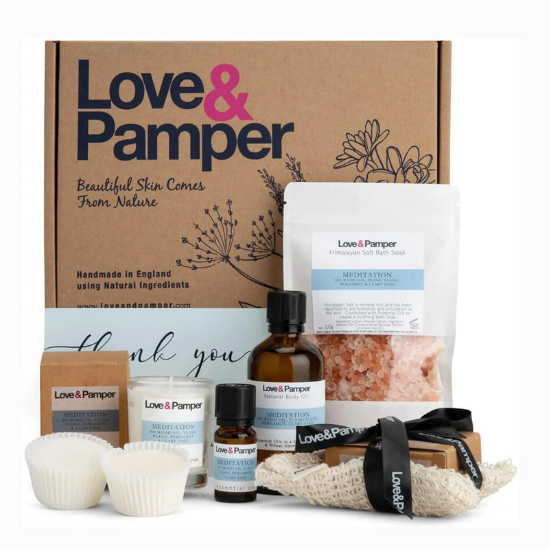 LUXURY MEDITATION-SUSTAINABLE Aromatherapy Pampering Gift Set For Women