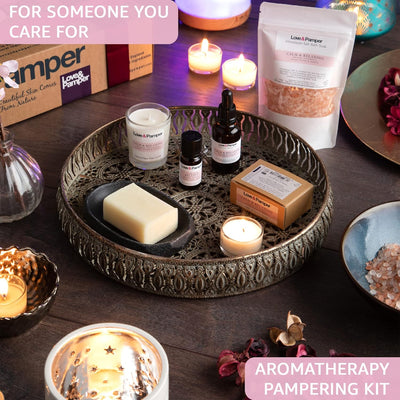 CALM and RELAXING SUSTAINABLE Aromatherapy Pampering Gift Set For Women