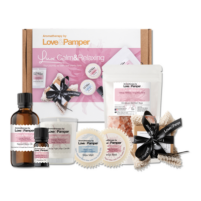 LUXURY CALM and RELAXING - SUSTAINABLE, Aromatherapy Pampering Gift Set for Women