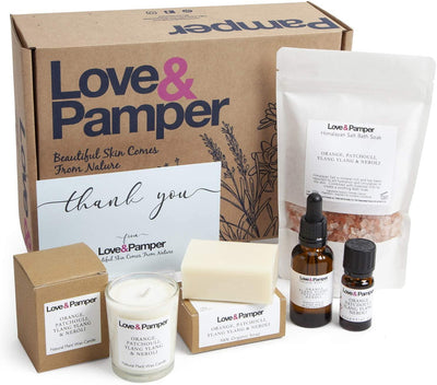 CALM and RELAXING SUSTAINABLE Aromatherapy Pampering Gift Set For Women - Loveandpamper