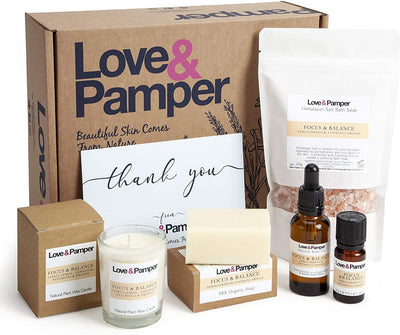 FOCUS & BALANCE-SUSTAINABLE,Aromatherapy Pampering Gift Set For Women - Loveandpamper